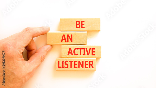 Photos Be an active listener words symbol