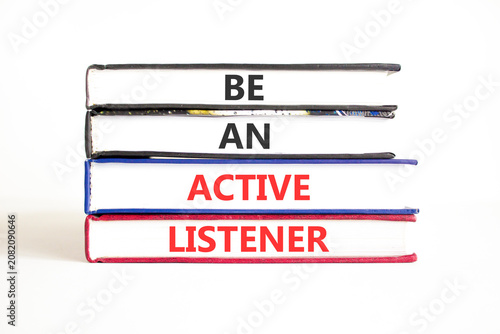 Obraz na plátně Be an active listener words symbol