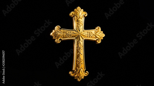Floating Pure Gold Cross