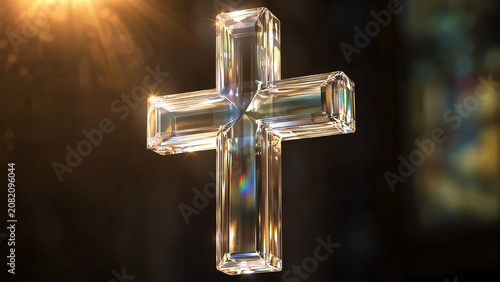 Floating Crystal Cross