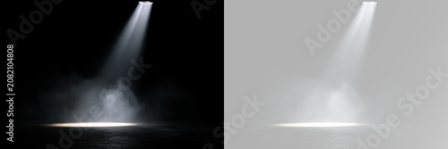 фотографія White heavenly light beam with glowing mist smoke atmospheric fog divine spotlig