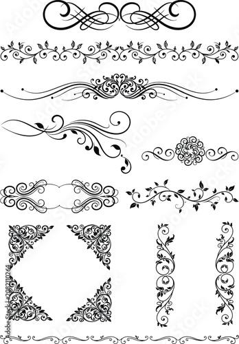 A comprehensive vector design sheet featuring a collection of ten distinct .eps