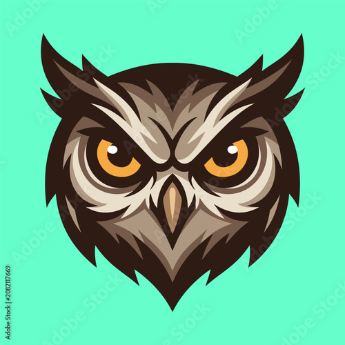Owl Illustration Character Vector Logo Template