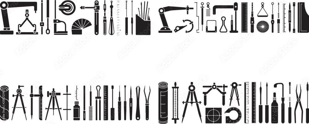 Obraz premium collection of various tools and equipment for engineering and construction work