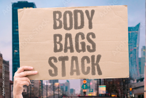 Photos "Body bags stack" Mortality overwhelms all capacity
