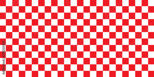 Textured red checkered tablecloth vector background isolated on white. vecto eps 10