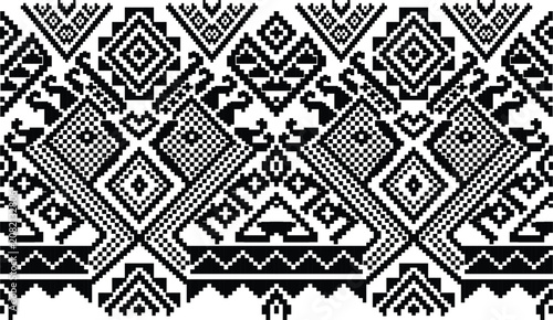 Obraz na płótnie Authentic Lao Ethnic Textile Motif