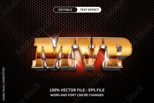 Photos Mvp Gold Luxury Sports Editable Text Effect
