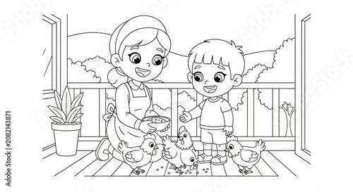 Two children playing together in a cozy room.