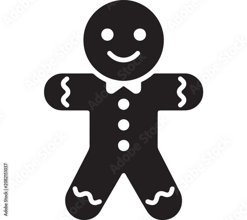 Photos Smiley Man Icon with Bow Tie, Suit Jacket and Cuffs, Cheerful Face Design on Whi