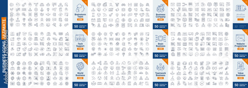 Bild auf Leinwand Business Icons - Ultimate 450 icons