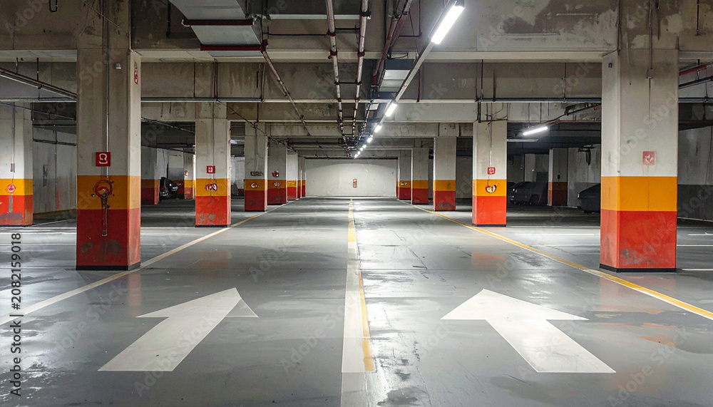 Naklejka premium Underground Parking Garage