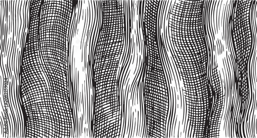 Photos Black and white vector illustration of wood grain pattern with mesh texture desi