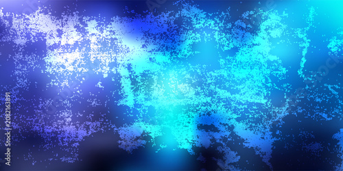 Abstract neon blue and purple grunge background with distressed texture and bright mesh gradient effect. modern desain