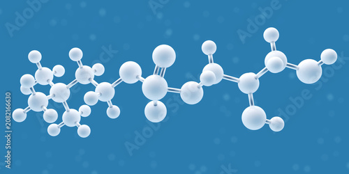 Alpha-GPC, alpha-glycerylphosphorylcholine, choline alfoscerate molecule. Natural choline compound found in the brain for memory, cognition, and nootropic research. 3D render