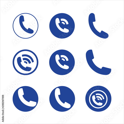Fotografie Call icon silhouette, business hotline communication and default smartphone dial