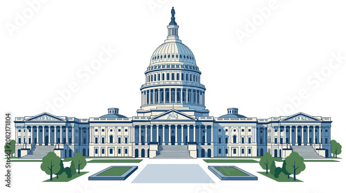 Tableau sur toile United States Capitol Building, Washington DC - Iconic Government Landmark
