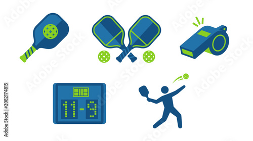 Person Playing Pickleball with Equipment.