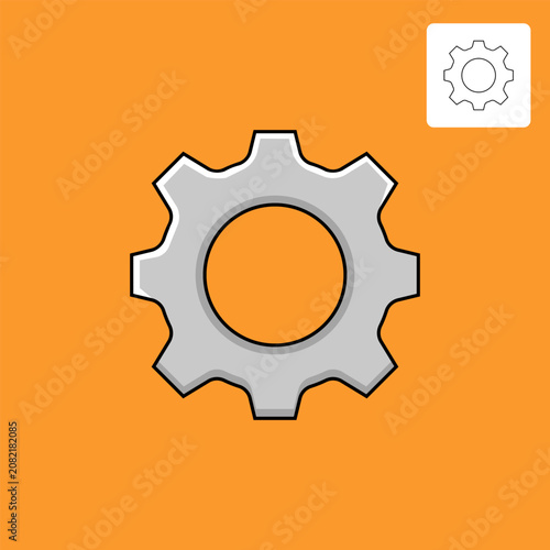 Graphic Gear Vector Illustration For Your Design
