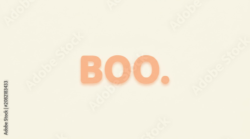Orange glowing boo typography text background template