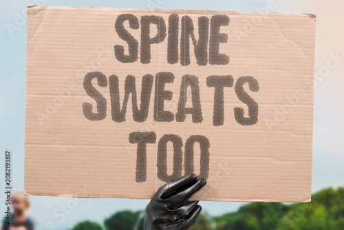 Obraz na plátne "Spine sweats too" The back is not immune