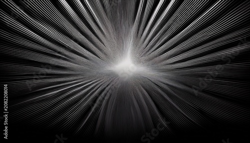 Abstract Black And White Radial Gradient With Dramatic Contrast