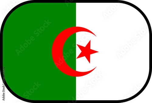 algeria Flag Rounded Corner