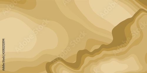 Golden Abstract Topographic Paper Cut Background with Layered Contour Shapes Modern 3D Papercut Terrain Map Style Design for Luxury Banner Poster Branding and Creative Graphic Layout
