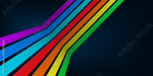 Rainbow Lines Background. Vector illustration for your business presentations.
