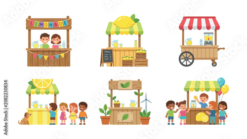 Children's Lemonade Stands Set - Summer Fun, Small Business, Outdoor Market