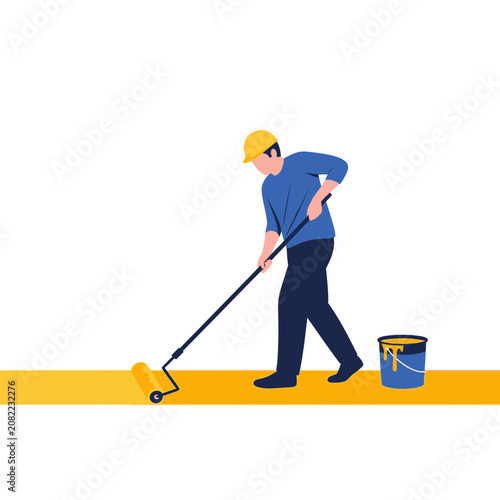 Vector illustration of a strategic path concept featuring a painted winding road on a plain background, symbolizing business planning, future direction, leadership, and growth strategy.