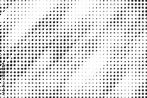 Abstract black and white halftone dot pattern isolated on transparent background, Vector, illustration