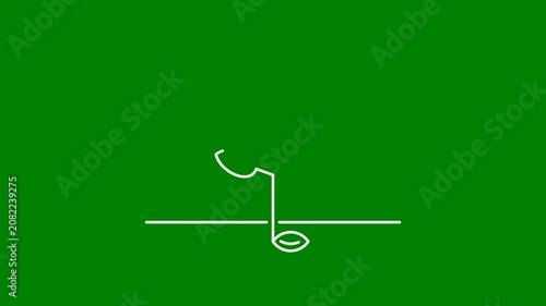 Plant Growing from Seed - Progress, Growth, Development, Advancement, Startup and Investment Growth - Sowing, Future, Flourish - Minimal Flat Design Motion Graphics Clip, Green Screen, 7.5% Gray