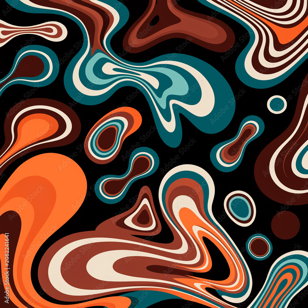 Fototapeta premium Abstract 1990s style colorful background