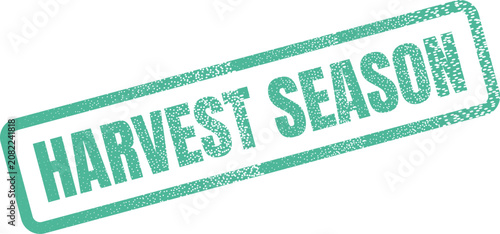 Canvastavla A distressed green rubber stamp mark announces the arrival of harvest season ope