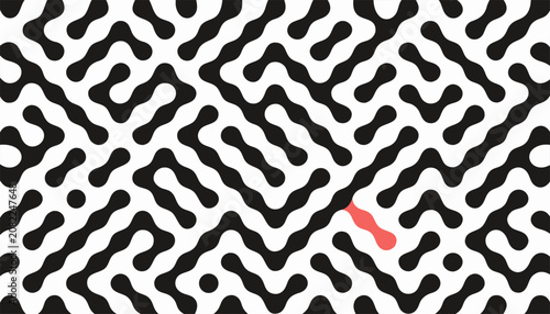 Seamless vector pattern featuring a geometric abstract Truchet design.eps