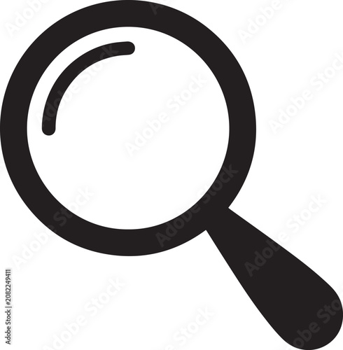 Canvastavla Simple magnifying glass icontitle: simple magnifying glass