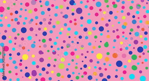 Fotografie Joyful seamless dots wallpaper blending vivid colors with minimalist geometric p