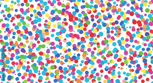 Fotografía Minimal colorful bubble illustration featuring scattered circles in fresh contem