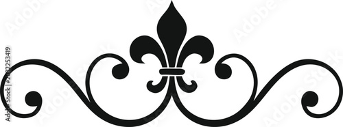 an elegant symmetrical decorative text divider .eps