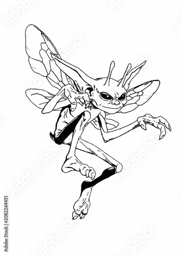 vector illustration of an abstract cartoon character