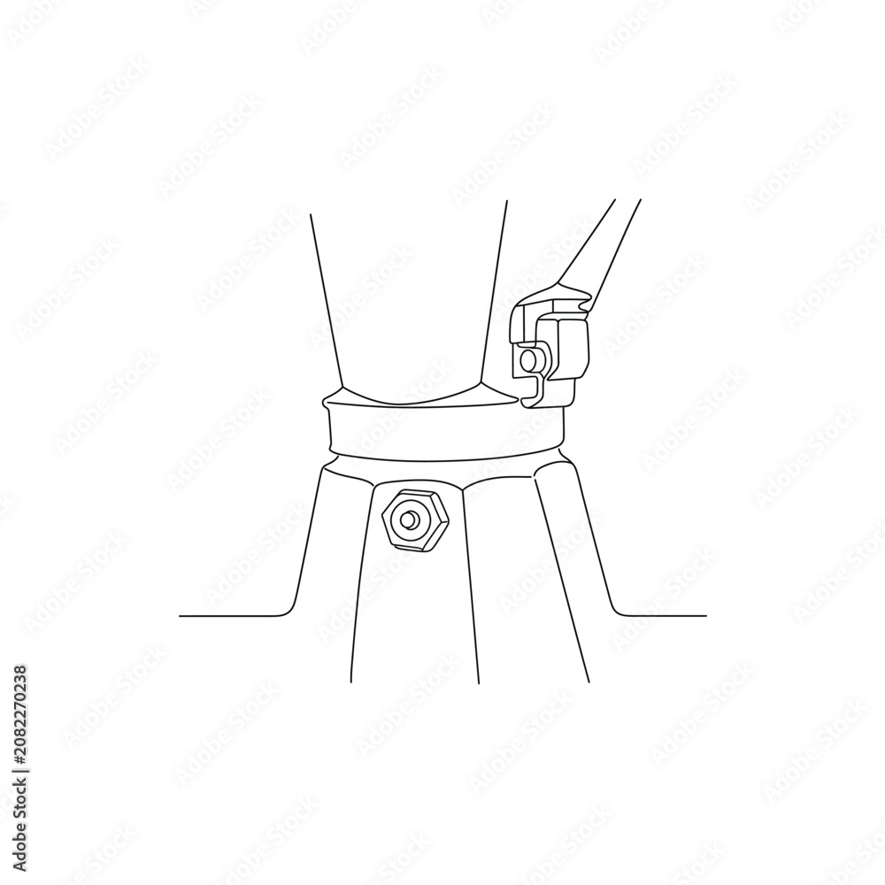 Obraz premium Moka Pot Valve Single Line Art