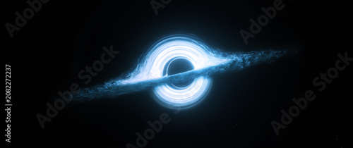 Fotografie Black hole with accretion disk