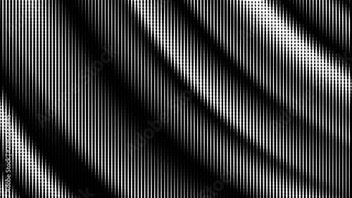 Wavy Lined Halftone background. Black and white abstract wave stripe pattern. Vector texture.