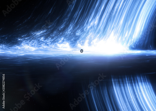 Obraz na płótnie Black hole with accretion disk