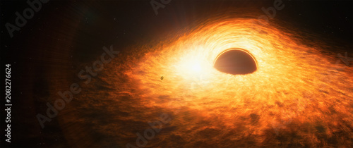 Black hole with accretion disk