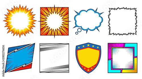 Comic Book Speech Bubbles and Frames Collection