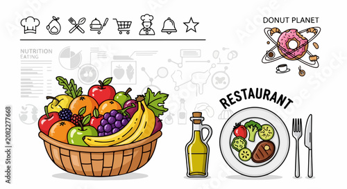 Fresh Fruit in a Basket.