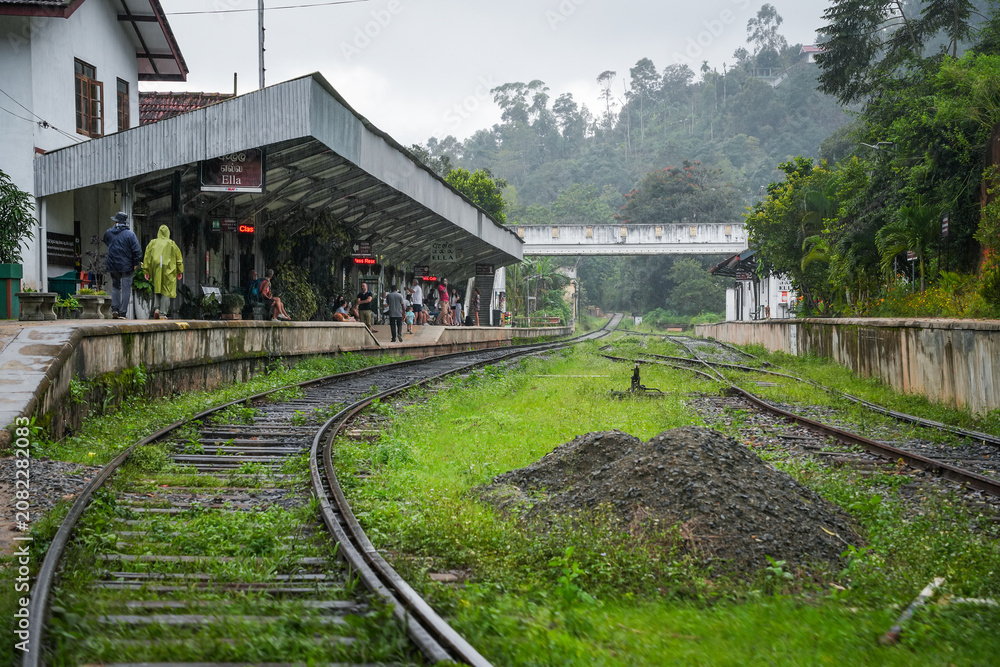 Fototapeta premium Railway station of Ella village, Sri Lanka, Asia