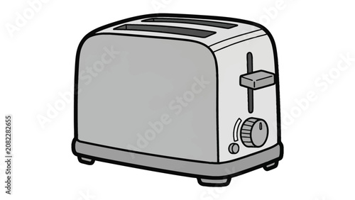 Quadro su tela Hand drawn illustration of a kitchen toaster appliance